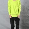 เสื้อยืด สีเขียวมะนาว คอกลม แขนยาว Size 2XL