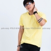 XL เสื้อยืด สีเหลืองพาสเทล คอกลม แขนสั้น Size XL