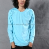 เสื้อยืด สีฟ้าอ่อน คอกลม แขนยาว Size 2XL