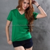 เสื้อยืดสีเขียวใบไม้คอวี แขนสั้น cotton 100% เสื้อยืดสีพื้น เสื้อยืดแฟชั่น เสื้อยืดเกาหลี : www.poloeasyexpress.com