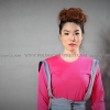 เสื้อยืด สีชมพู Pinky คอกลม แขนยาว Size S