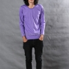 เสื้อยืด สีม่วงอ่อน คอกลม แขนยาว Size XL