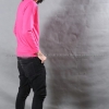 เสื้อยืด สีชมพู Pinky คอกลม แขนยาว Size 2XL