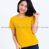 M เสื้อยืด สีเหลืองมัสตาร์ด คอกลม แขนสั้น Size M