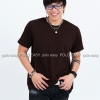 XL เสื้อยืด สีน้ำตาล คอกลม แขนสั้น Size XL