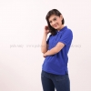 เสื้อโปโล สีน้ำเงิน TK Premium แขนสั้น ทรงเว้า (หญิง) Size M