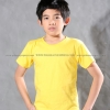 เสื้อยืดเด็ก สีเหลือง คอกลม แขนสั้น Size L