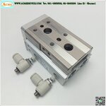 Guided Cylinder SMC รุ่น MXQ12L-10, Bore 12 mm, Stroke 10 mm.