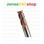 End mill คาร์ไบด์เคลือบ TiN 2 ฟัน ขนาดตั้งแต่ 1-12 mm ค่าความแข็ง HRC50