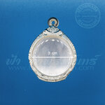 ตลับเหรียญกลม ปิดหลัง เงินแกะลาย 92.5%