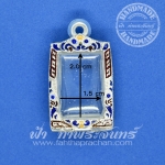 ตลับมะขามเฒ่า ปิดหลัง เงินแกะลาย ลงยา 92.5%