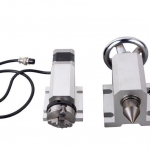 แกน A มินิ CNC แบบ L หัวจับ 50 mm type 4th-Axis Router Rotational Rotary A-Axis +Tailstock Engraving