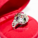 แหวนนพเก้า เงิน ฝังพลอย