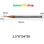 1PC 4 ฟัน HRC 55เครื่องกลึง CNC Endmill Bits ทังสเตนสแตนเลสสตีลเครื่องจักรกลโลหะผสมโลหะทำงานคาร์ไบด์มิลลิ่งเครื่องตัด