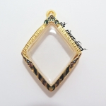 ตลับข้าวหลามตัด ทองเหลืองลงยา