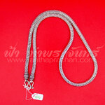 สร้อยคอเงินแท้ 92.5 ลายหกเสา หัวจรวด รมดำ