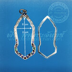 เลี่ยมจับขอบ 25 ศตวรรษ เนื้อชิน เงินแกะลาย ลงยา 92.5%