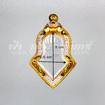 ตลับท้าวเวศสุวรรณ ทองเหลืองชุบทอง ลงยา ฝังพลอย