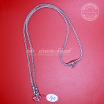 สร้อยคอเงินแท้ 92.5 ลายสี่เสา หัวมังกร รมดำ