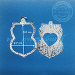 เลี่ยมจับขอบเสมา เงินแกะลาย 92.5%