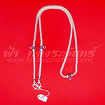 สร้อยคอเงินแท้ 92.5 ลายสี่เสา หัวจรวด ลงยา แบบสามห่วง มีห่วงหลัง