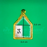 ตลับขุนแผนปู่ทิม ทองเหลือง แกะลาย ชุบทอง ขนาด 2.4 x 3.3 cm