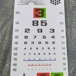 ป้ายวัดค่าสายตา ป้ายอะคริลิคขาว 3mm ติดสติ๊กเกอร์ไดคัทตามแบบ