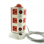 รางปลั๊กคอนโด 3ชั้น REMAX แท้ คุณภาพเยี่ยม (สีส้มแดง-ขาว)