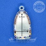 ตลับพระรอด ปิดหลัง เงินแกะลาย ลงยา 92.5%