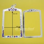 เลี่ยมจับขอบสมเด็จ เงินลงยา