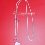 สร้อยคอเงินแท้ 92.5 ลายสี่เสา หัวจรวด ลงยา