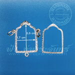 เลี่ยมจับขอบขุนแผนเล็ก สามห่วง เงินแกะลาย 92.5%