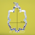 เลี่ยมจับขอบเหรียญพญาเต่า หลวงพ่อหลิว รุ่นรวมพุทธคุณ เงินลงยา