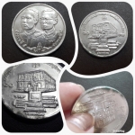 เหรียญตำหนิ10บาท 100ปี กรมบัญชีกลาง มีคราบตำหนิตามรูประค่ะ