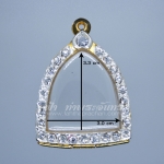 ตลับหลวงพ่อโต บางกระทิง ทองเลือง ชุบทอง ฝังพลอยขาว