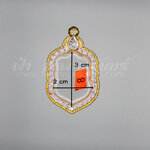 ตลับเหรียญวัดหนัง ทองเหลือง ชุบทอง ฝังพลอยขาว