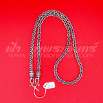 สร้อยคอเงินแท้ 92.5 ลายข้าวโพด หัวจรวด รมดำ