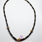 สร้อยกะลาตาเดียว คั่นเม็ดประคำทองไมครอน ลูกเล่น 3 เม็ด