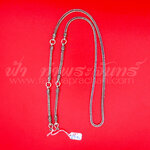 สร้อยคอเงินแท้ 92.5 ลายสี่เสา หัวจรวด รมดำ แบบ 5 ห่วง