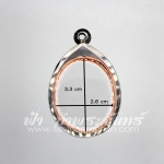 ตลับเหรียญไข่ สองหน้า สแตนเลสพุก ขนาด 2.6 x 3.3 cm