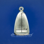 ตลับพระรอด เงินขัดเงาเกลี้ยง ปิดหลัง 92.5%