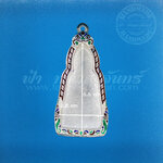 ตลับหูยาน ปิดหลัง เงินแกะลาย ลงยา 92.5%