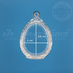 ตลับเหรียญไข่ เงินแกะลาย 92.5%