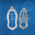 เลี่ยมจับขอบ 25 ศตวรรษ เนื้อชิน เงินแกะลาย 92.5%