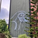 ป้ายไฟนีออนดัดหลอดแก้ว นกอเมซอล แสงสีขาว