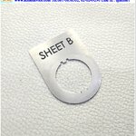 Name plate ตู้คอนโทรล SHEET B, Dai 22 mm. ขนาด 34 x 47 x 1.0 mm