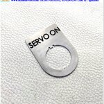 Name plate ตู้คอนโทรล SERVO ON, Dai 22 mm. ขนาด 34 x 47 x 1.0 mm