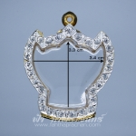 ตลับครุฑ ทองเหลือง ชุบทอง ฝังพลอยขาว