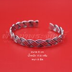 กำไลข้อมือเงินแท้ 92.5% ลายเปีย