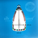 ตลับกริ่งใหญ่ ปิดหลัง เงินแกะลาย ลงยา 92.5%